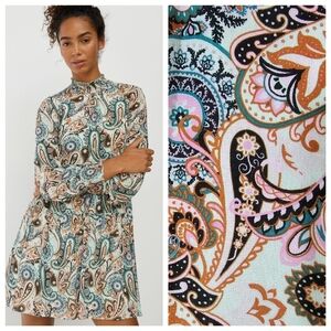 Anthropologie Cady Tiered Tunic Paisley Floral Dress